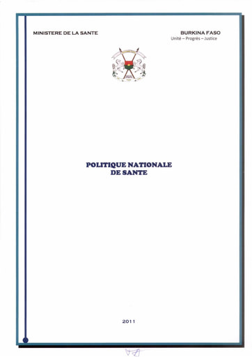 503 Min santé 2011 Politiq nationale santé BF