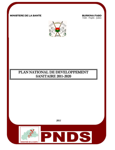 502 Min  santé 2011 Plan national de dévelop sanitaire 2011 2020 BF