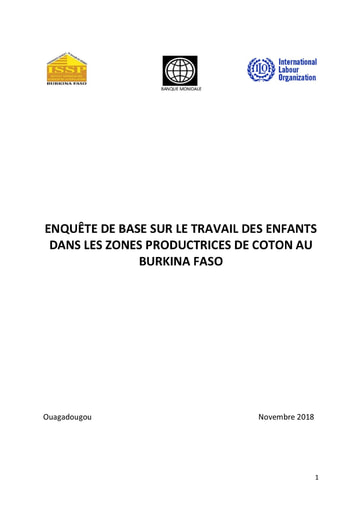 148 ISSP BIT 2018 Enquête  base travail  enfants  productrices coton